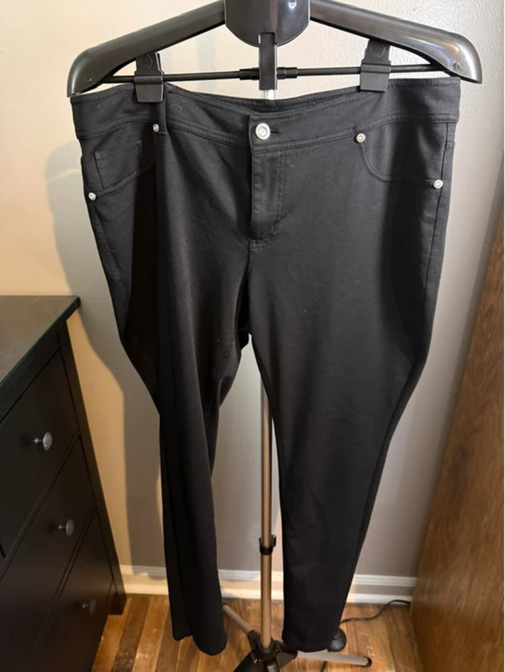 1826 Jeans Black Ponte Slim Skinny Pants Size 16
